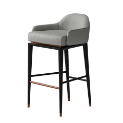 Modern Metal Leg Bar Chair with Cushioned Seat – Functional and Stylish Dining Seating