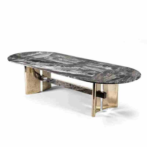 Oval Marble Top Dining Table for Modern Dining Rooms