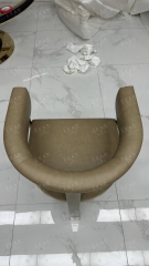 Modern Metal Frame Bar Stool with Soft Upholstered Seat for Dining and Kitchen Use