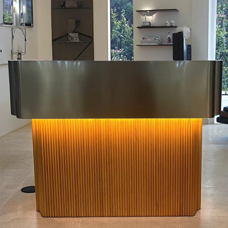 Modern Reception Desk with Sleek Design and Functional Storage for Professional Office Spaces