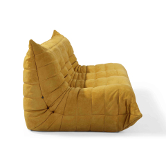 Modern Wrinkle-Textured Suede Sofa for Stylish and Comfortable Living Room Seating