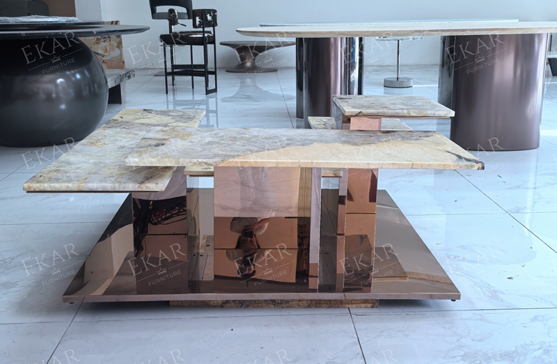 Modern Irregular Marble Coffee Table – Unique Design for Contemporary Living