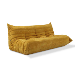 Modern Wrinkle-Textured Suede Sofa for Stylish and Comfortable Living Room Seating
