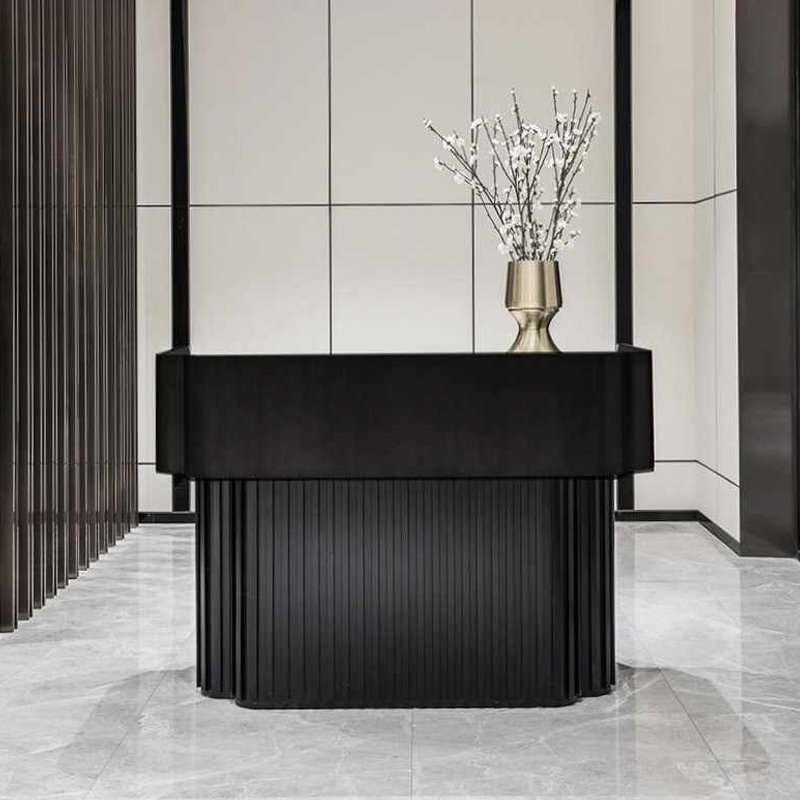 Modern Reception Desk with Sleek Design and Functional Storage for Professional Office Spaces