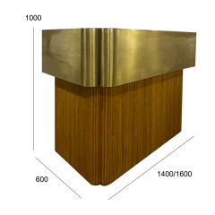 Modern Reception Desk with Sleek Design and Functional Storage for Professional Office Spaces