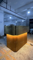Modern Reception Desk with Sleek Design and Functional Storage for Professional Office Spaces
