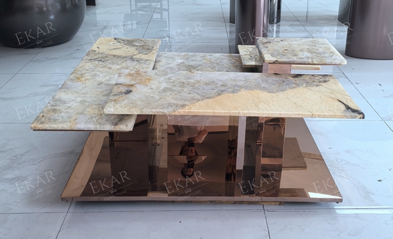 Modern Irregular Marble Coffee Table – Unique Design for Contemporary Living