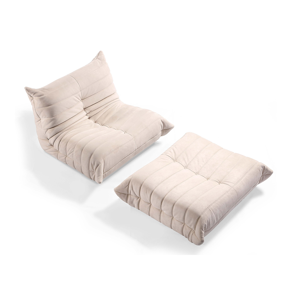 Modern Wrinkle-Textured Suede Sofa for Stylish and Comfortable Living Room Seating