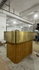 Modern Reception Desk with Sleek Design and Functional Storage for Professional Office Spaces