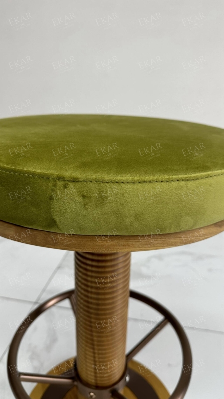 Modern Metal Leg Upholstered Bar Stool with Comfortable Cushion for Dining and Kitchen Spaces