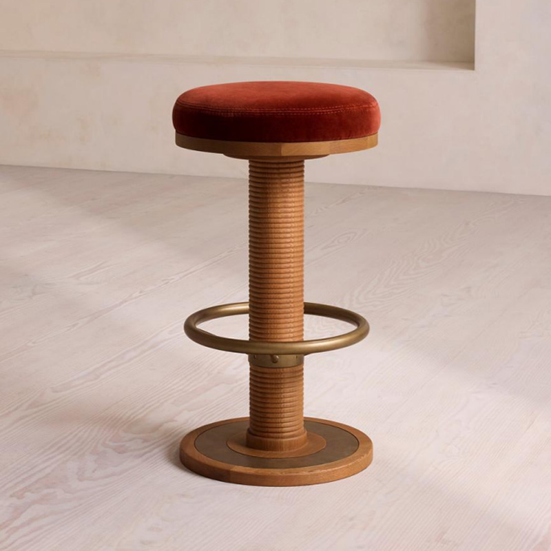 Modern Metal Leg Upholstered Bar Stool with Comfortable Cushion for Dining and Kitchen Spaces