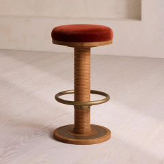 Modern Metal Leg Upholstered Bar Stool with Comfortable Cushion for Dining and Kitchen Spaces