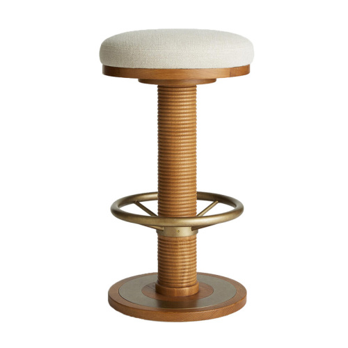 Modern Metal Leg Upholstered Bar Stool with Comfortable Cushion for Dining and Kitchen Spaces