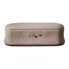 Modern Bedroom Bench with Diamond Stitching for Stylish and Functional Bedroom Decor