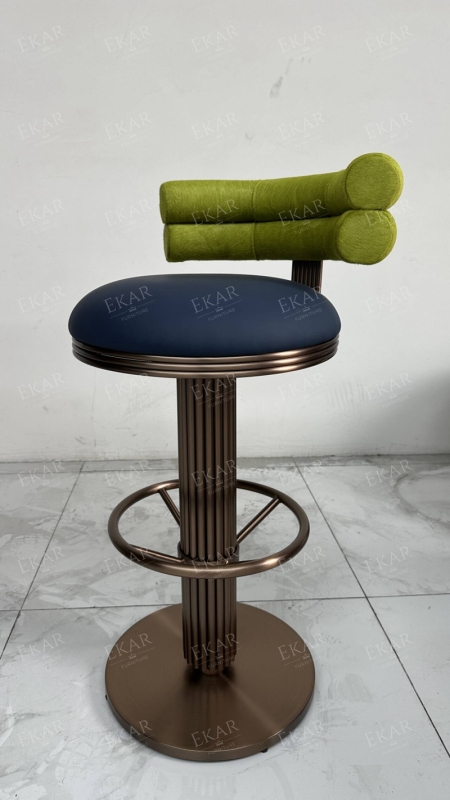 Modern furniture crystal steel bar chair