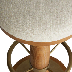 Modern Metal Leg Upholstered Bar Stool with Comfortable Cushion for Dining and Kitchen Spaces