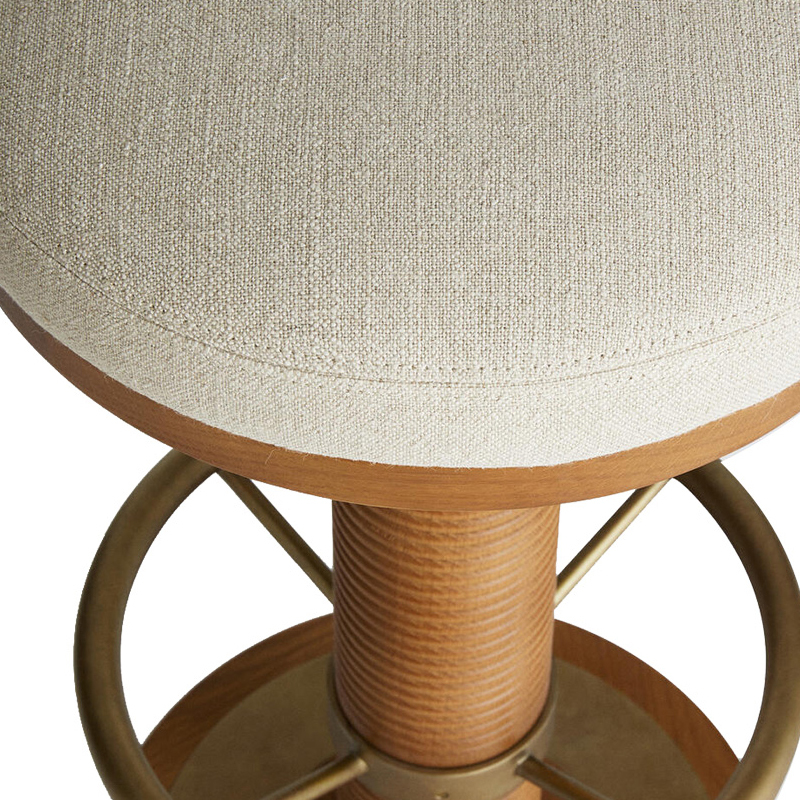 Modern Metal Leg Upholstered Bar Stool with Comfortable Cushion for Dining and Kitchen Spaces