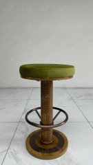 Modern Metal Leg Upholstered Bar Stool with Comfortable Cushion for Dining and Kitchen Spaces