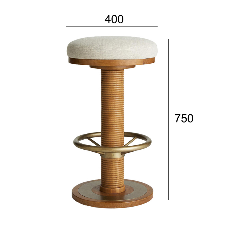 Modern Metal Leg Upholstered Bar Stool with Comfortable Cushion for Dining and Kitchen Spaces