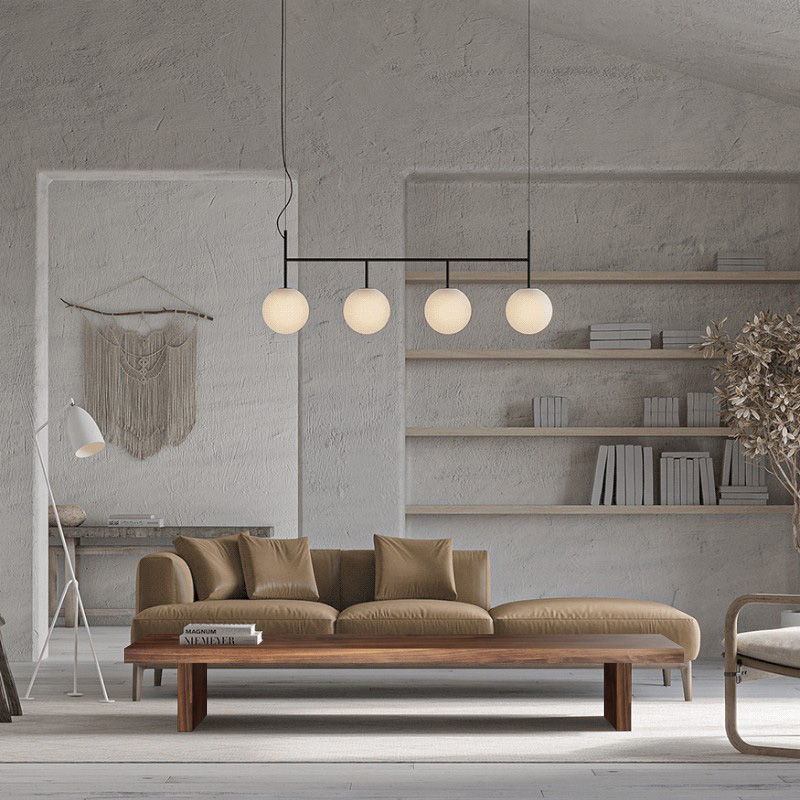 Modern Solid Wood Long Coffee Table