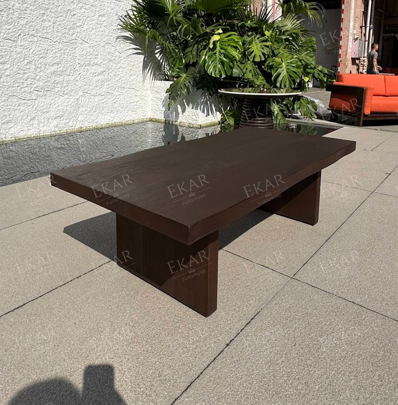 Modern Solid Wood Long Coffee Table