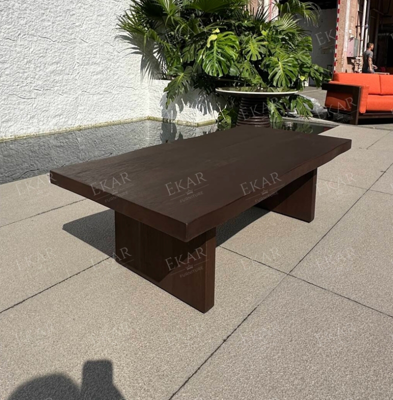 Modern Solid Wood Long Coffee Table