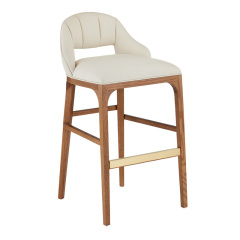 Modern Wood Leg Bar Stool for Dining Room or Kitchen