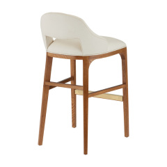 Modern Wood Leg Bar Stool for Dining Room or Kitchen