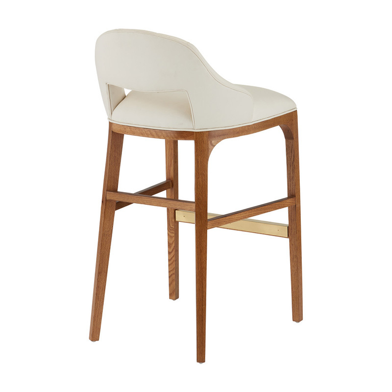 Modern Wood Leg Bar Stool for Dining Room or Kitchen