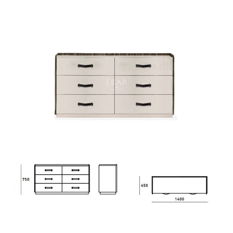 Modern Wooden Dresser with Multiple Drawers for Bedroom Storage