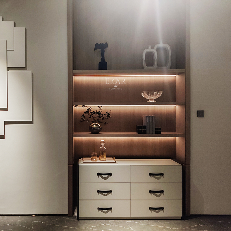 Modern Wooden Dresser with Multiple Drawers for Bedroom Storage