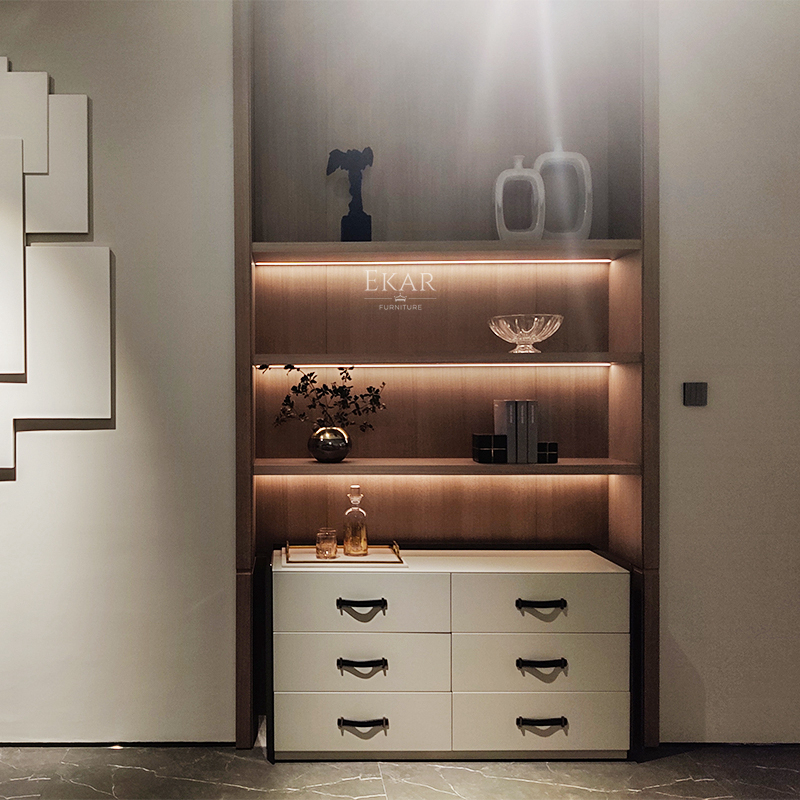 Modern Wooden Dresser with Multiple Drawers for Bedroom Storage