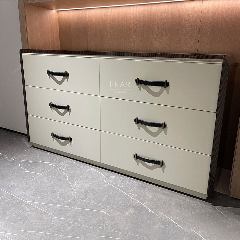 Modern Wooden Dresser with Multiple Drawers for Bedroom Storage