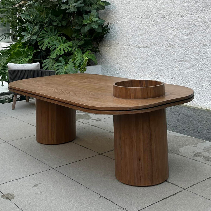 Modern Outdoor Long Dining Table for Outdoor Dining Spaces