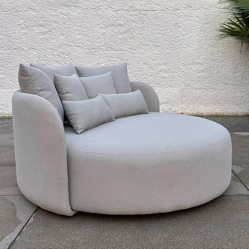 Modern Waterproof Fabric Round Outdoor Lounge Chair for Relaxation