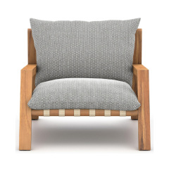 Modern Teak Outdoor Lounge Chair with Durable Design for Relaxation