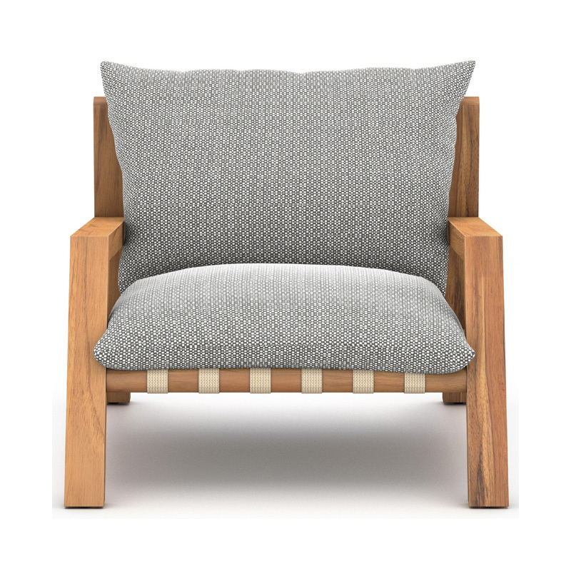 Modern Teak Outdoor Lounge Chair with Durable Design for Relaxation