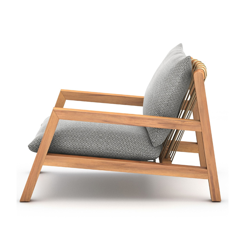 Modern Teak Outdoor Lounge Chair with Durable Design for Relaxation