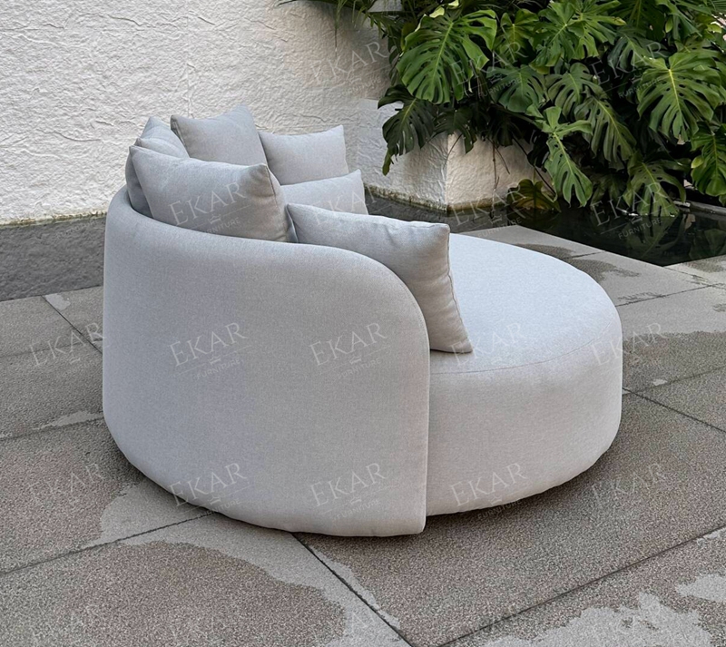 Modern Waterproof Fabric Round Outdoor Lounge Chair for Relaxation