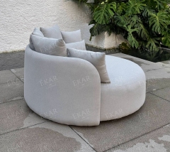 Modern Waterproof Fabric Round Outdoor Lounge Chair for Relaxation