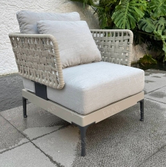 Waterproof Fabric Outdoor Sofa with Metal Legs