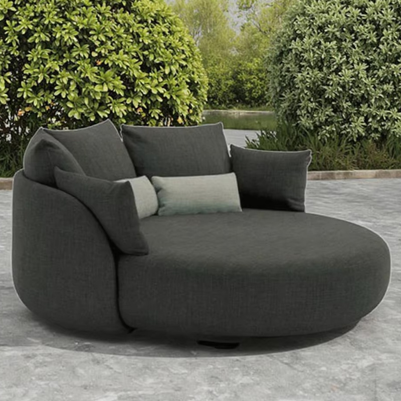 Modern Waterproof Fabric Round Outdoor Lounge Chair for Relaxation