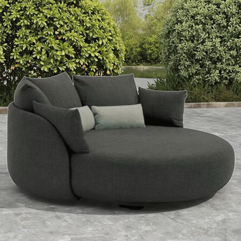 Modern Waterproof Fabric Round Outdoor Lounge Chair for Relaxation