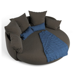 Modern Waterproof Fabric Round Outdoor Lounge Chair for Relaxation