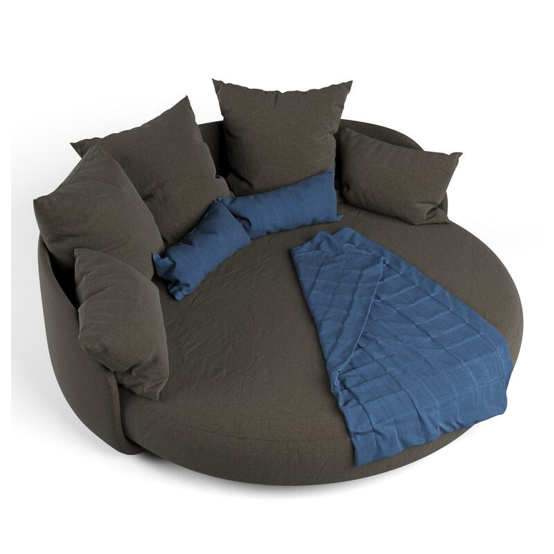 Modern Waterproof Fabric Round Outdoor Lounge Chair for Relaxation