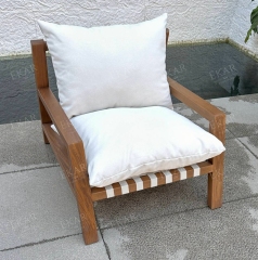 Modern Teak Outdoor Lounge Chair with Durable Design for Relaxation