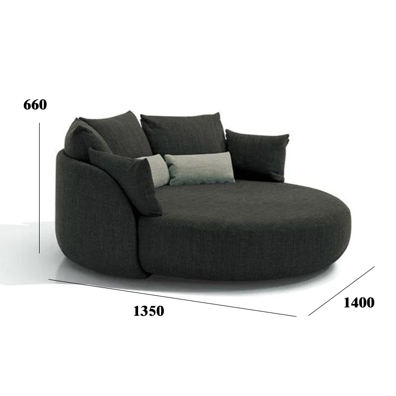 Modern Waterproof Fabric Round Outdoor Lounge Chair for Relaxation