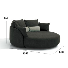 Modern Waterproof Fabric Round Outdoor Lounge Chair for Relaxation