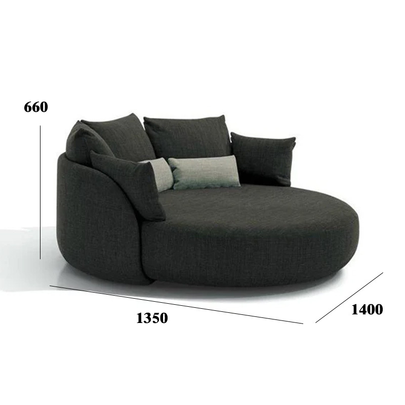Modern Waterproof Fabric Round Outdoor Lounge Chair for Relaxation