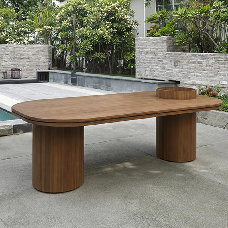 Modern Outdoor Long Dining Table for Outdoor Dining Spaces